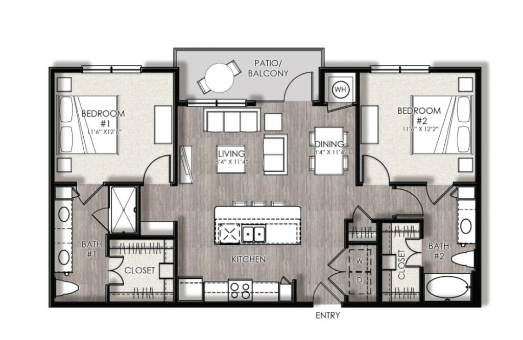 River East Apartment Floor Plan